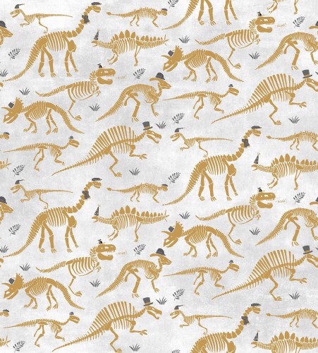 Tapeta Szkielety Dinozaurów Tecnografica 76405-4 Dino Ocra