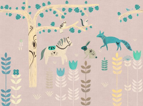 Tapeta dla dzieci Tecnografica 76406-2 Fabel Rosa