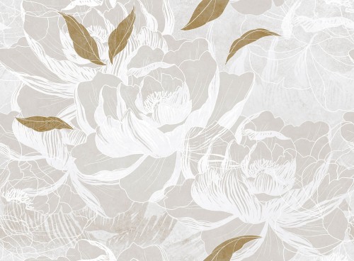 Tapeta w kwiaty Tecnografica 76569-5 Haiku Gold