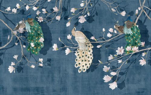 Tapeta Pawie Tecnografica 77198-4 Sensai Blue