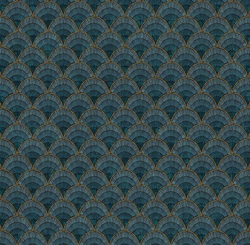 Tapeta z wachlarzami Rebel Walls R17471 Marmaris Peacock Oddity