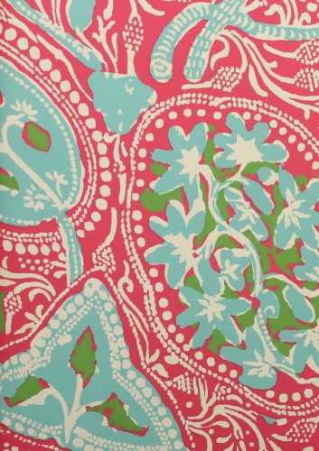 Tapeta z ornamentowym wzorem Paisley Thibaut T88719 Cochin Trade Routes