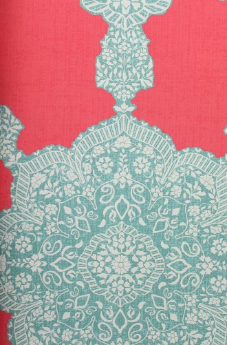 Tapeta ze wzorem medalionów Thibaut T88726 Medallion Paisley Trade Routes