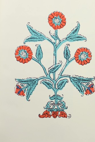 Tapeta kwiaty Thibaut T10669 Indian Flower Ceylon