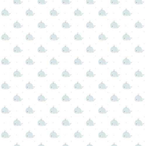 Tapeta dziecięca z wielorybami ICH Wallpaper 223-2 Baleine Lullaby