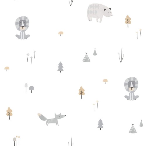 Tapeta do pokoju dziecka ICH Wallpaper 3350-4 Kuma Oh La La