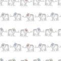 Tapeta w słonie do pokoju dziecka ICH Wallpaper 3351-1 Zoo Oh La La