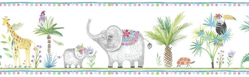 Border ze zwierzętami ICH Wallpaper 3451-1 Zoo Oh La La