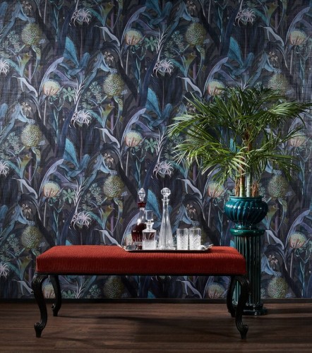 Tapeta z egzotycznymi roślinami Arte 97600 Blooming Pineapple Decors & Panoramiques