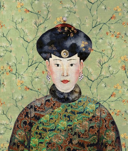 Mural w orientalnym stylu Khroma DGKIM103 Miwa Kimono