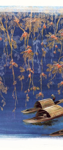 Mural z japońskim krajobrazem Khroma DGKIM2032 River Kimono