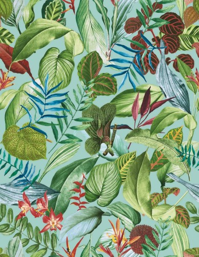 Tapeta z tropikalnymi roślinami Hohenberger 26741 Kiribati Tropical
