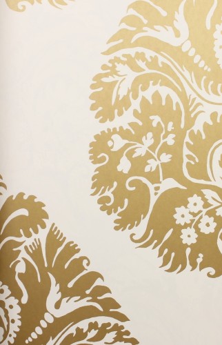 Tapeta z adamaszkiem York KT2141 Teardrop Damask 24 Karat