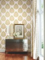 Tapeta z adamaszkiem York KT2141 Teardrop Damask 24 Karat