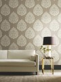 Tapeta z adamaszkiem York KT2142 Teardrop Damask 24 Karat