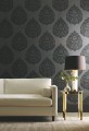 Tapeta z adamaszkiem York KT2144 Teardrop Damask 24 Karat