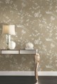 Tapeta w kwiatowe pnącza i ptaki York KT2172 Bird And Blossom Chinoiserie 24 Karat