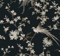 Tapeta w kwiatowe pnącza i ptaki York KT2173 Bird And Blossom Chinoiserie 24 Karat