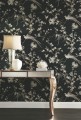 Tapeta w kwiatowe pnącza i ptaki York KT2173 Bird And Blossom Chinoiserie 24 Karat