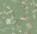 Tapeta w kwiatowe pnącza i ptaki York KT2175 Bird And Blossom Chinoiserie 24 Karat
