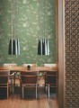 Tapeta w kwiatowe pnącza i ptaki York KT2175 Bird And Blossom Chinoiserie 24 Karat