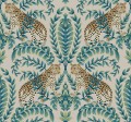 Tapeta w lamparty i liście York KT2206 Jungle Leopard 24 Karat