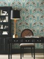 Tapeta w lamparty i liście York KT2206 Jungle Leopard 24 Karat