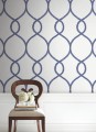 Tapeta kratownica York KT2232 Laurel Leaf Ogee 24 Karat
