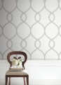 Tapeta kratownica York KT2233 Laurel Leaf Ogee 24 Karat