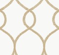 Tapeta kratownica York KT2234 Laurel Leaf Ogee 24 Karat