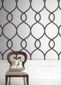 Tapeta kratownica York KT2235 Laurel Leaf Ogee 24 Karat