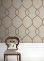Tapeta kratownica York KT2237 Laurel Leaf Ogee 24 Karat