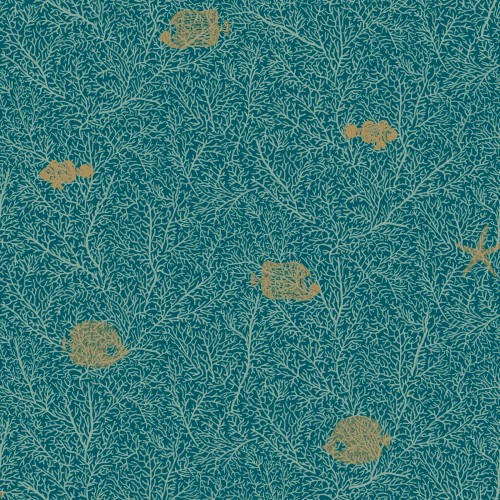 Tapeta w rybki i koralowce Caselio SYO 102776680 Fish And Chips Sea You Soon