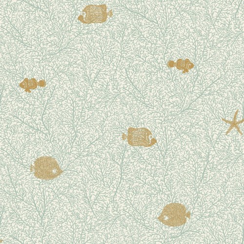 Tapeta w rybki i koralowce Caselio SYO 102777267 Fish And Chips Sea You Soon