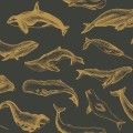 Tapeta z morskimi zwierzętami Caselio SYO 102799298 Whale Done Sea You Soon