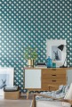 Tapeta kratownica Caselio ONB 100126062 Square Only Blue