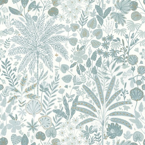 Tapeta tropikalne rośliny Caselio ONB 100596029 Hope Only Blue
