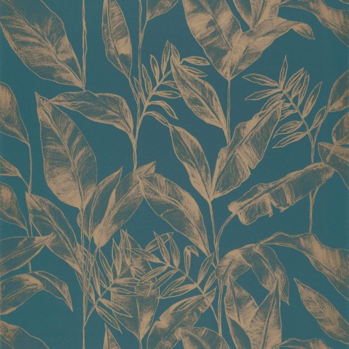 Tapeta w liście Caselio ONB 102636124 Delicate Only Blue