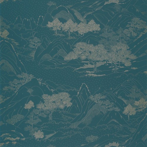 Tapeta w orientalnym stylu Caselio ONB 102646160 Journey Only Blue