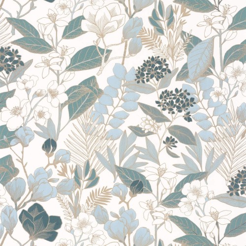 Tapeta roślinna Caselio ONB 102656260 Lovely Field Only Blue