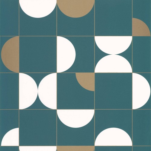 Tapeta w kwadraty Caselio ONB 102666120 Diabolo Only Blue