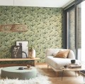 Tapeta w liście Miłorzębu Japońskiego Casadeco GINK 86242322 Biloba Ginkgo
