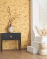 Tapeta w liście Miłorzębu Japońskiego Casadeco GINK 86247318 Biloba Ginkgo