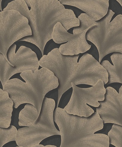 Tapeta w liście Miłorzębu Japońskiego Casadeco GINK 86249404 Biloba Ginkgo