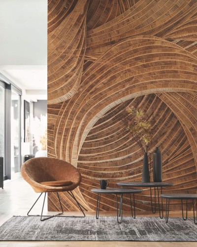 Mural Casadeco GINK 86261456 Vannerie Ginkgo