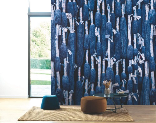Mural Casadeco GINK 86276574 Indigo Ginkgo