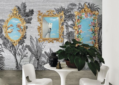 Tapeta w lustra London Art 12TP 04 Change Your View Luxury Shit Toiletpaper