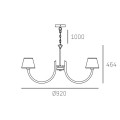 Lampa klasyczna wisząca Atlanta P08810NI Cosmo Light