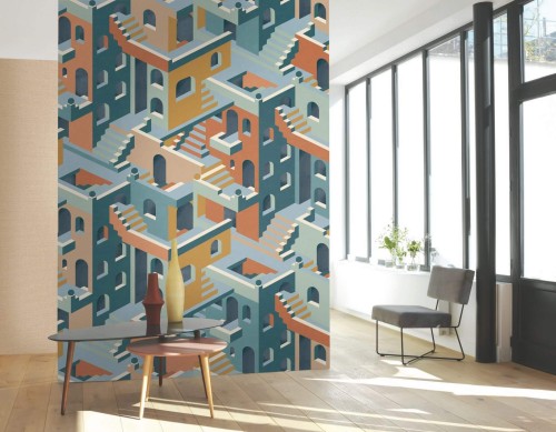 Mural z graficznym wzorem Casadeco BFM 87013211 City Beauty Full Image 2