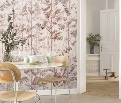 Mural z leśnym krajobrazem Casadeco BFM 87098102 Forest Beauty Full Image 2